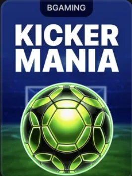 Kicker Mania: bola de futebol verde diante do gol