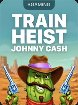 Train Heist Johnny Cash: cacto caubói com dois revólveres